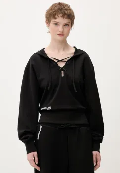 Karl Lagerfeld Jeans hanorac cu gluga pentru femei, din bumbac imagine