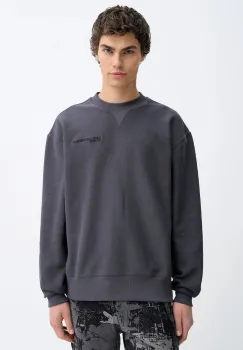 Karl Lagerfeld Jeans hanorac de bumbac culoarea gri, uni, B1M20056 imagine