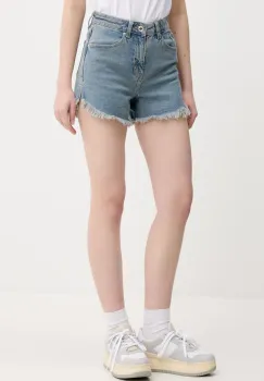 Karl Lagerfeld Jeans pantaloni scurti din denim femei, uni, high waist, A2W10088 imagine