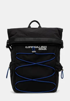 Karl Lagerfeld Jeans rucsac barbati, culoarea negru, mare, cu imprimeu, A2M30114 imagine