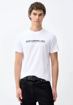 Karl Lagerfeld Jeans tricou din bumbac culoarea alb, cu imprimeu, B1M17063 imagine