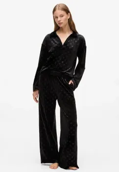 Karl Lagerfeld pantaloni de trening din bumbac culoarea negru, uni, A4W44008 imagine