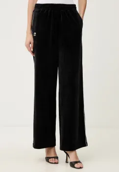 Karl Lagerfeld pantaloni de trening din velur IKON culoarea negru, uni, B1W10022 imagine