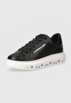 Karl Lagerfeld sneakers din piele KAPRI KITE culoarea negru, KL64519 imagine