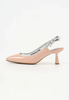 Karl Lagerfeld stilettos de piele PANACHE culoarea bej, KL30809 imagine