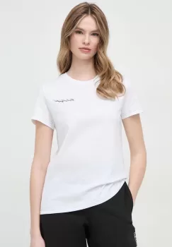 Karl Lagerfeld tricou din bumbac femei, culoarea alb imagine