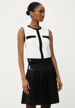 Karl Lagerfeld vesta culoarea alb, A3W18020 imagine