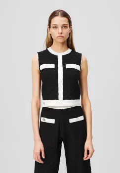 Karl Lagerfeld vesta culoarea negru, A3W18020 imagine