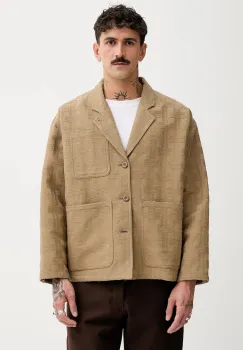 Kenzo blazer din amestec de in barbati, culoarea verde, FF55VE2329JH.10 imagine