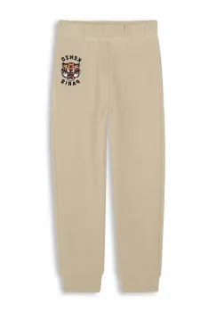 Kenzo Kids pantaloni de trening din bumbac pentru copii culoarea bej, cu imprimeu, K61455 imagine