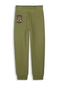 Kenzo Kids pantaloni de trening din bumbac pentru copii culoarea verde, cu imprimeu, K61455 imagine