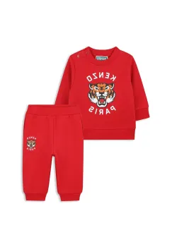 Kenzo Kids trening din bumbac pentru bebelusi culoarea rosu, K61502 imagine