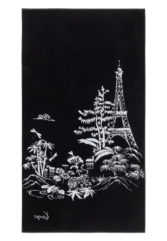 Kenzo prosop de plaja K ESTAMP 90 x 160 cm culoarea negru imagine