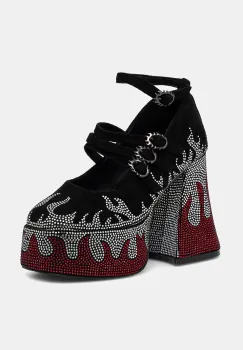 Koi Footwear pantofi cu toc Blazed Flames Strappy Heels imagine