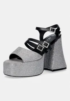 Koi Footwear sandale cu toc Felicity Crystal Strappy Heels imagine