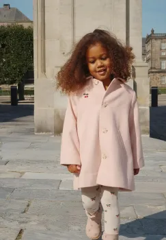 Konges Slojd palton copii NOVELLA COAT culoarea portocaliu, KS103521 imagine