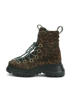 Kurt Geiger London cizme din piele intoarsa Kensington Hiker culoarea maro, cu toc plat, 4991835289 imagine