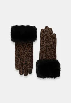 Kurt Geiger London manusi din piele de caprioara culoarea maro, 5069839209 imagine