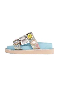 Kurt Geiger London papuci Ornate Orson culoarea argintiu, cu platforma, 5392199609 imagine