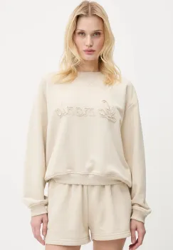 La Mania bluza culoarea bej, cu imprimeu, BRODIE imagine