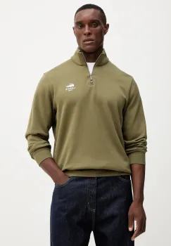 Lacoste hanorac de bumbac culoarea verde, cu imprimeu, SH2735 imagine