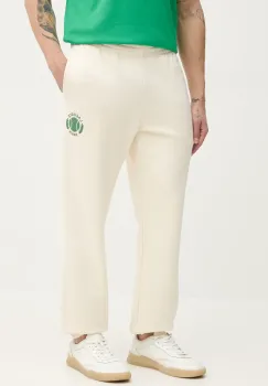 Lacoste pantaloni de trening barbati, culoarea bej, cu imprimeu, XH9777 imagine