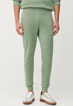 Lacoste pantaloni de trening culoarea bej, neted imagine