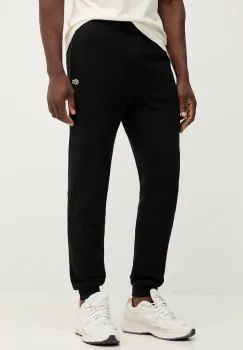 Lacoste pantaloni de trening din bumbac culoarea negru, uni, XH9833 imagine