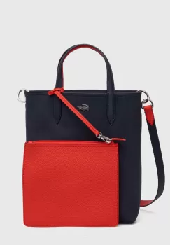 Lacoste poseta cu doua fete culoarea bej imagine