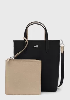 Lacoste poseta cu doua fete culoarea bej imagine