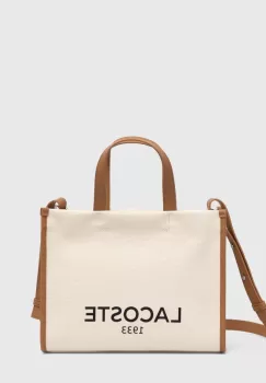 Lacoste poseta culoarea bej imagine