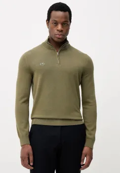 Lacoste pulover culoarea negru, cu turtleneck imagine