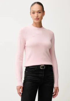 Lacoste pulover de lana culoarea roz, light, AF4160 imagine