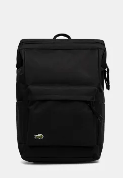 Lacoste rucsac culoarea negru, mare, neted, NU4598NE imagine