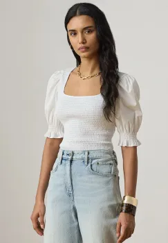 Lauren Ralph Lauren bluza pentru femei, din bumbac imagine