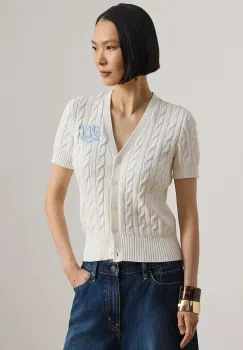 Lauren Ralph Lauren cardigan pentru femei, din bumbac imagine