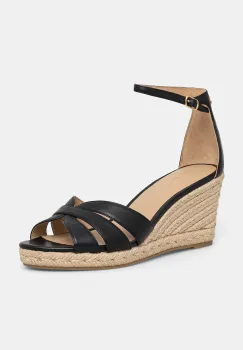 Lauren Ralph Lauren espadrile cu platforma pentru femei, din piele Nellie imagine