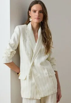 Lauren Ralph Lauren sacou cu doua randuri de nasturi pentru femei, din in imagine