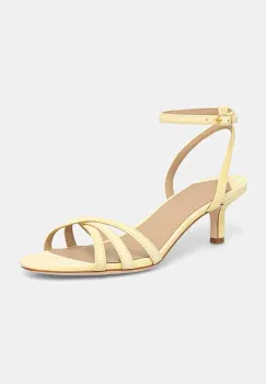 Lauren Ralph Lauren sandale cu toc jos din piele intoarsa Kendyl Kttn imagine