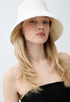 LE SH KA palarie pentru femei White Bucket imagine