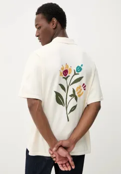 Les Deux camasa din bumbac culoarea bej, regular, LDM310155 imagine