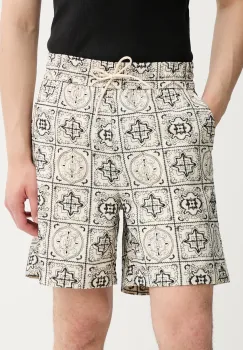 Les Deux pantaloni scurti din bumbac culoarea bej, 1000109 imagine