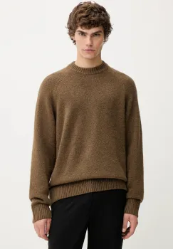 Les Deux pulover din amestec de lana Gilbert culoarea maro, calduros, 1000555 imagine