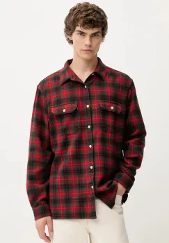 Levi's camada din bumbac culoarea rosu, cu guler clasic, relaxed, 0 imagine