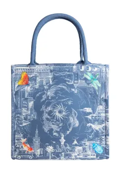 Lilou geanta SHOP/MED/CANVAS/BLUE/LIGHT/30 imagine