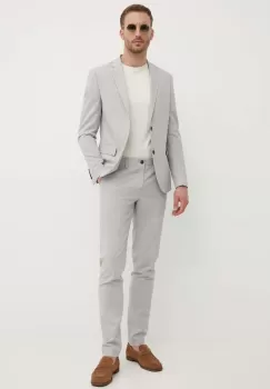 Lindbergh costum barbati, culoarea gri, neted imagine