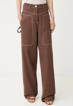 Liu Jo pantaloni cargo pentru femei, din bumbac imagine