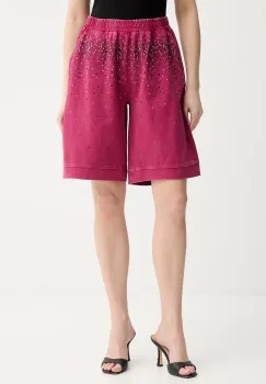 Liu Jo pantaloni scurti de trening pentru femei, din bumbac imagine