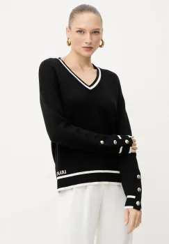 Liu Jo pulover din amestec de matase imagine