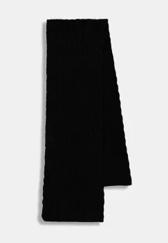 Liviana Conti esarfa din amestec de lana culoarea negru, uni, A5WF76 imagine